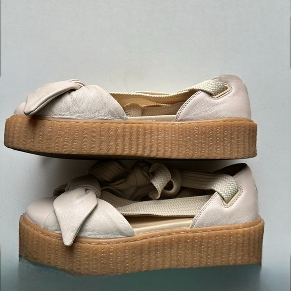 Puma X Fenty Rihanna Bow Creeper Sandal Color Oatmeal Size 6.5 - Picture 3 of 10